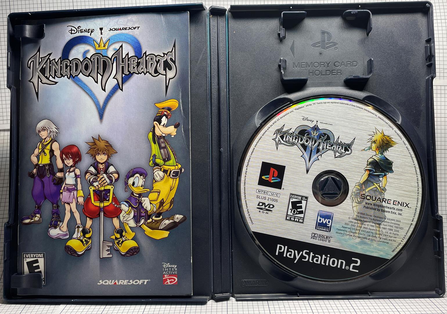 Kingdom Hearts I & II 1 & 2 PS2 (PlayStation 2, 2006) COMPLETE Black ...