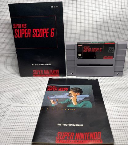 Super Scope 6 Game & Manuals - Super Nintendo SNES - TESTED!