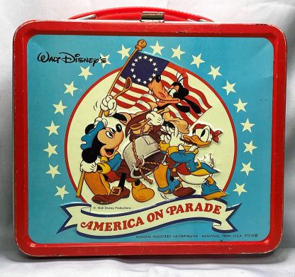 Vintage 1976 Walt Disney America On Parade Metal Lunchbox  - NO Thermos