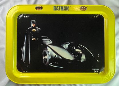 Batman DC Comics 1989 Metal TV Tray Vintage - Dark Knight Detective Bat-mobile