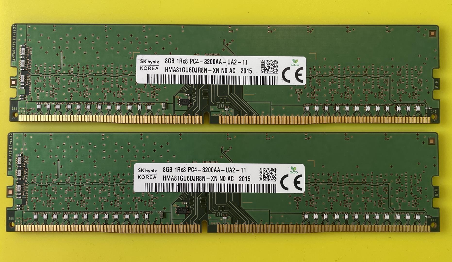 SK Hynix 16GB (2x8GB) 1Rx8 PC4-3200AA DDR4 Desktop UDIMM Memory Ram ...