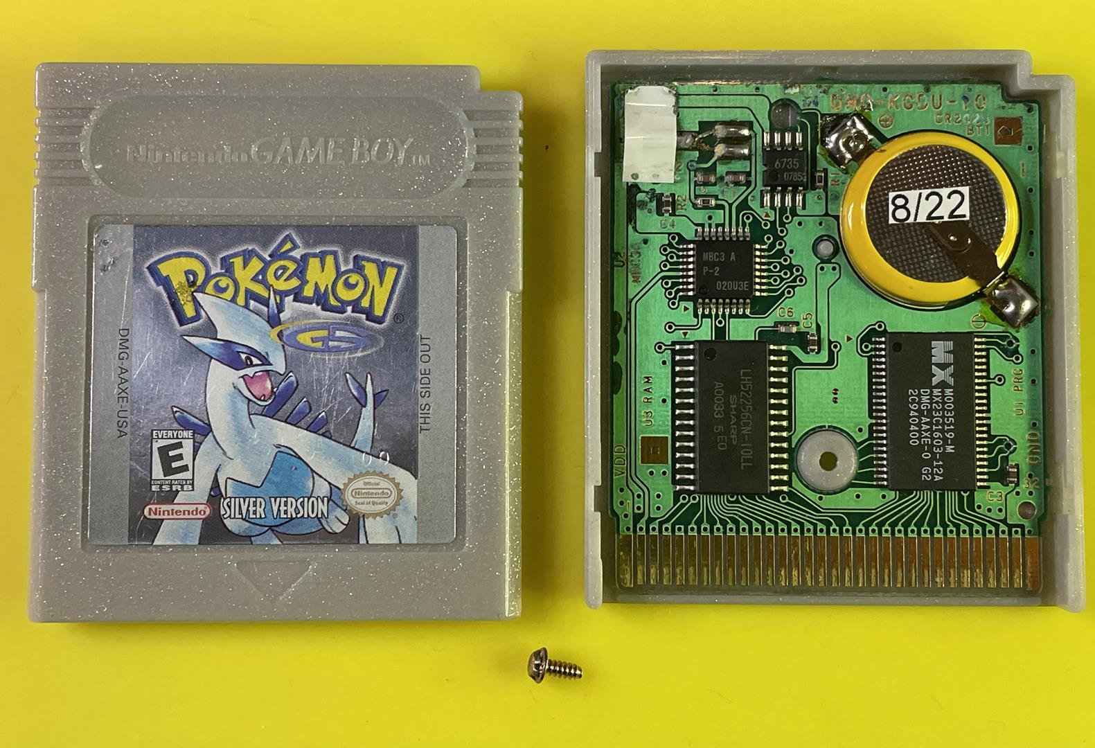 Pokemon Silver (Game Boy Color, 2000) Authentic *NEW BATTERY* & Save ...