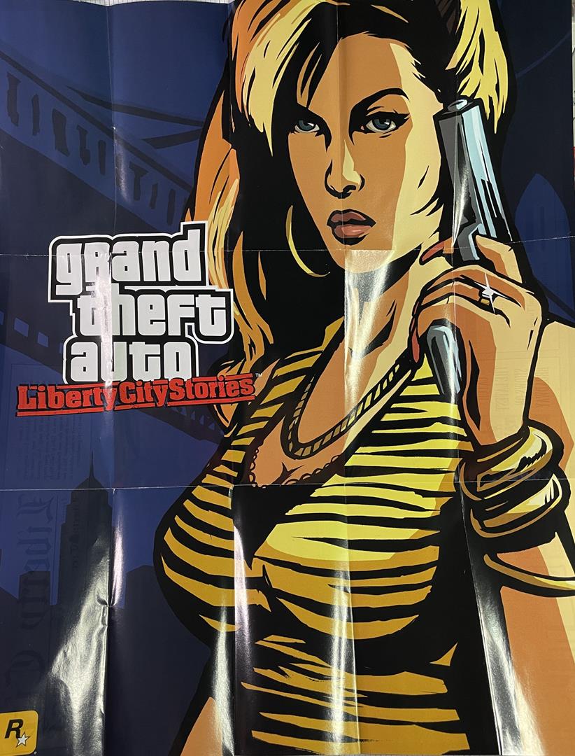 Grand Theft Auto Liberty City Stories GTA PS2 PS3 PSP Old Promo Poster Ad  Art