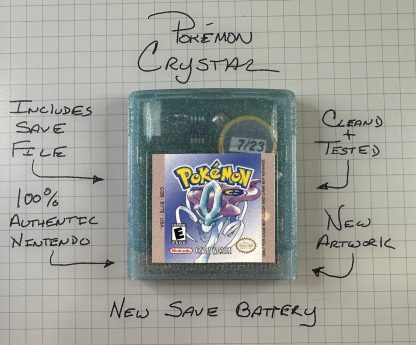 Pokemon: Crystal Version (Game Boy Color), Authentic *NEW BATTERY* W/ Save Game