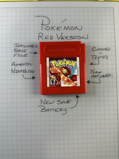 Pokemon Red Version (Game Boy, 1998) Authentic! NEW BATTERY & SAVE GAME!