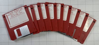 NEW LOT of 10 3.5" Red Floppy Disks - MS-DOS FAT Format 1.44Mb TESTED