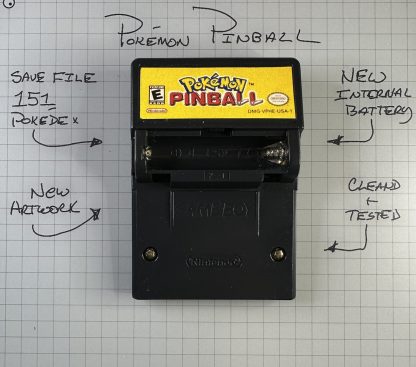 Pokemon Pinball (Game Boy, 1999) Authentic *NEW BATTERY* w/ Full Pokedex