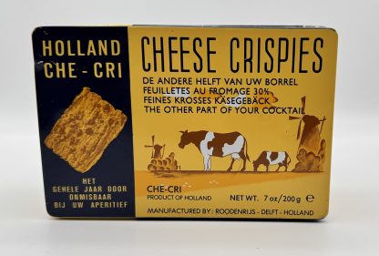 Vintage Delft Holland Che-Cri Cheese Crispies Metal Tin Box