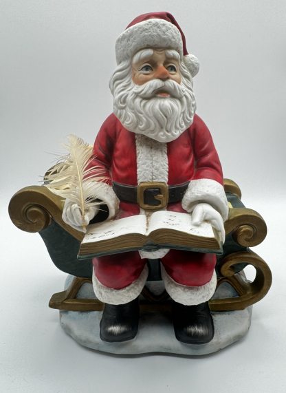 Vtg Melody In Motion Christmas WACO Musical Santa Coming To Town Sled - READ!