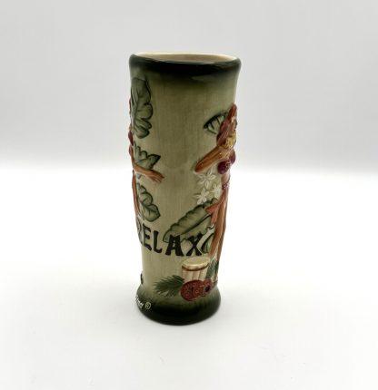 2007 Tommy Bahama Relax Bikini Bongo Tiki Mug Tumbler Hand Painted - Image 3