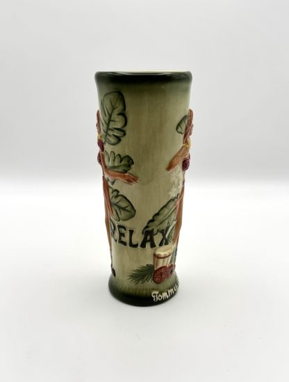 2007 Tommy Bahama Relax Bikini Bongo Tiki Mug Tumbler Hand Painted - Image 5