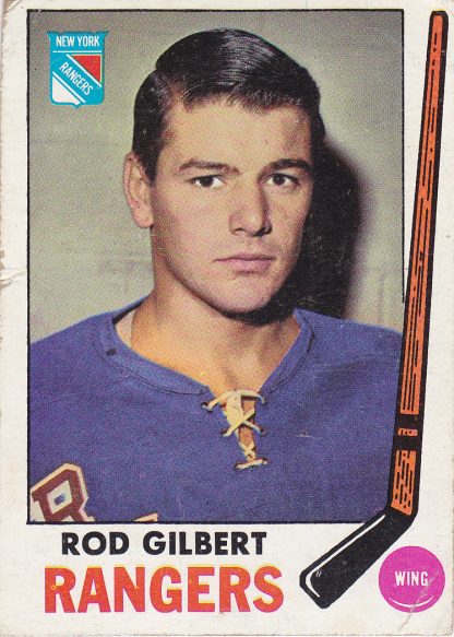 1969-70 Topps Hockey Card # 37 Rod Gilbert (HOF) - New York Rangers