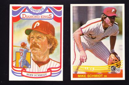 Lot of 2 - 1983 Donruss Mike Schmidt Diamond Kings 23, 183