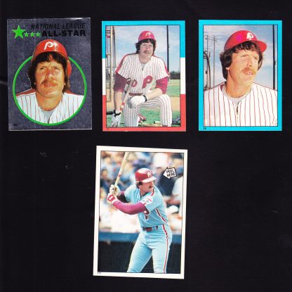 Lot Of 4- 1982 & 1985 Topps Mike Schmidt Baseball Stickers 3, 74, 123, 111