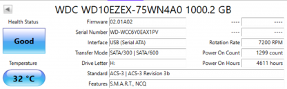 WD Caviar Blue 1TB 7200rpm 3.5" HDD - WD10EZEX-75WN4A0 - Low hours - Image 2