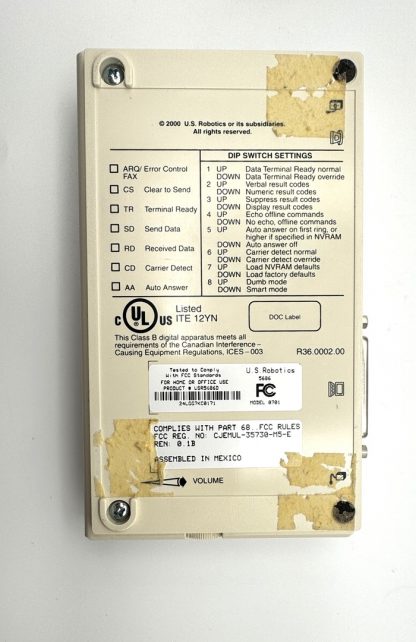 1998 US Robotics Sportster 0701 External 56k V.90 Faxmodem 5686-03 - Image 5