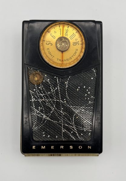 Vintage 1960 - Emerson 888 Atlas Transistor Pocket Radio - Black - Image 5