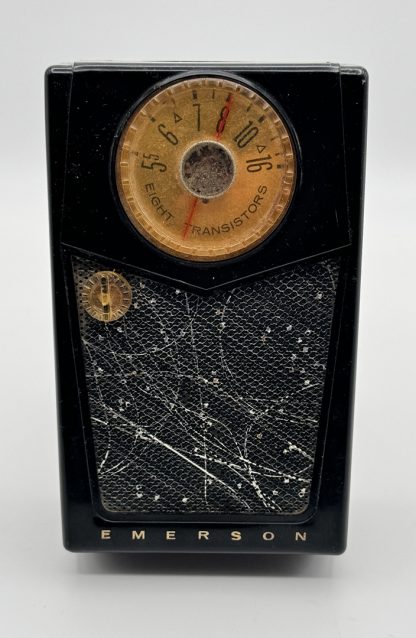 Vintage 1960 - Emerson 888 Atlas Transistor Pocket Radio - Black - Image 7