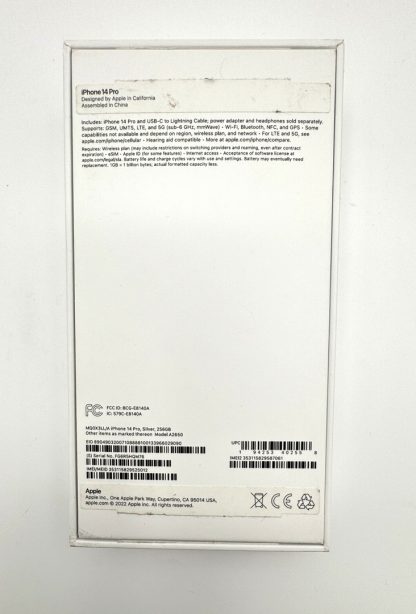 Apple iPhone 14 Pro Silver Authentic BOX, insert, sticker, ONLY - Image 2