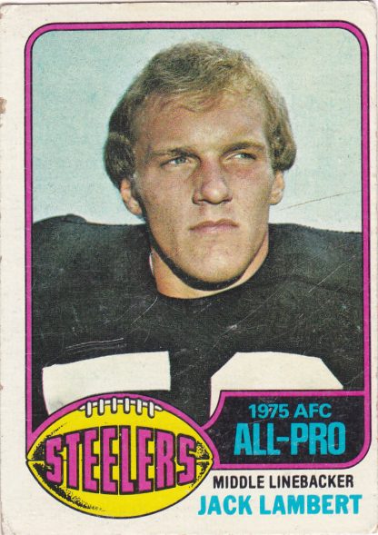 1976 Topps #200 Jack Lambert RC ROOKIE Steelers - Image 3