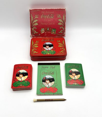 Vintage Victorian Coca Cola Playing Card Set - Complete In Box (2 Decks)