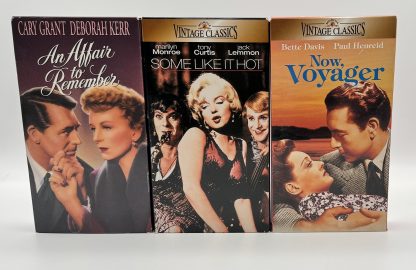 LOT OF 3 - Vintage Classic Movies - Now Voyager, Some Like it Hot, An Affair to Remember (VHS)